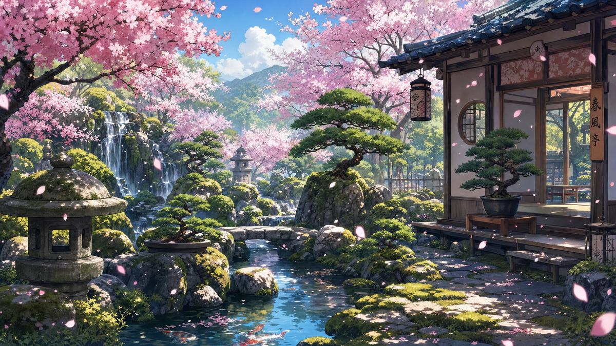 搜同社区 搜同社区视频：日式庭院盆景设计视频演示教学
